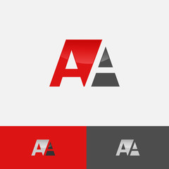 aA letter logo design negative space vector illustration template, aA letter logo vector, letter aA logo vector, creative Letter AA letter logo