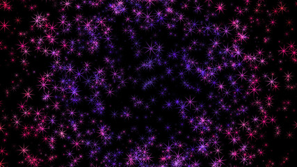 Background with a variety of multicolored stars. Big and small.