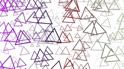 Abstract background with various multicolored triangles. Big and small.