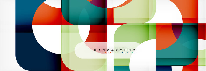 Geometric squares abstract banner. Vector illustration for business brochure or flyer, presentation and web design layout