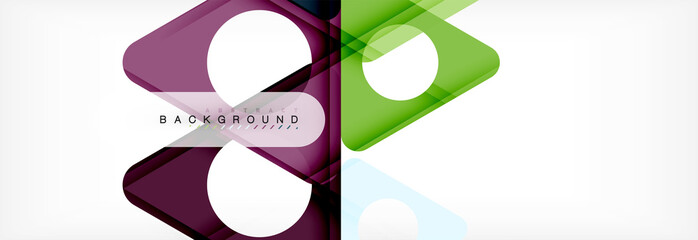 Geometric background, circles and triangles shapes banner. Illustration for business brochure or flyer, presentation and web design layout