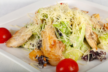 Caesar salad with chicken