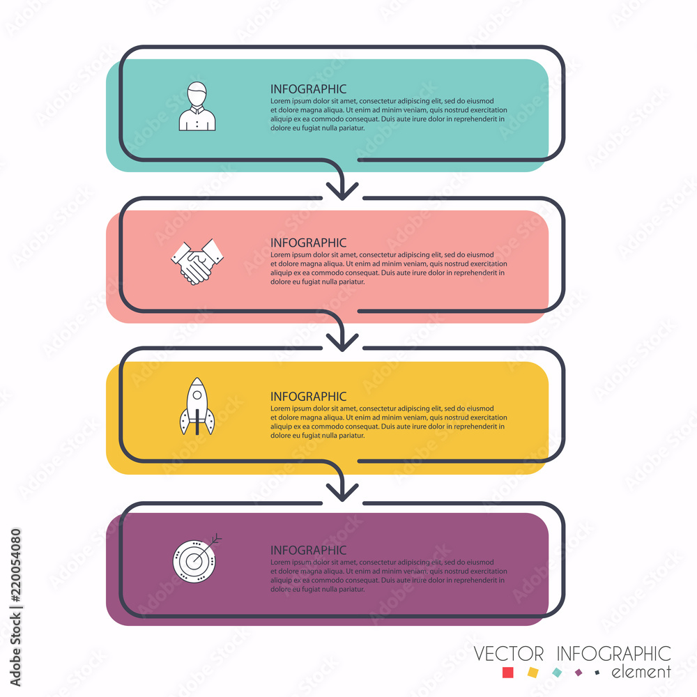 Fototapete vector info graphics for your business presentations. can be used for website layout, numbered banne
