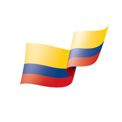 Colombia flag, vector illustration on a white background