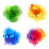 4 colorful splashes