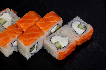 Japanese roll with salmon