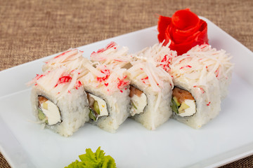 Japanese traditional roll with crab