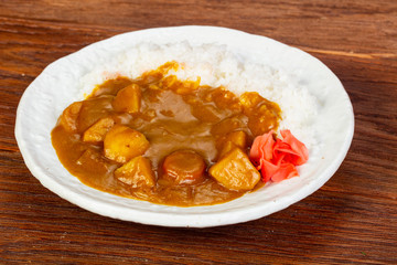 Vegan curry with vegetables