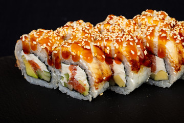 Japanese roll with eel