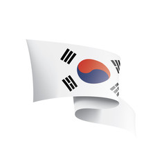 South Korean flag, vector illustration on a white background