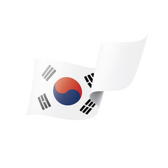 South Korean flag, vector illustration on a white background