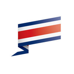 Costa Rica flag, vector illustration on a white background