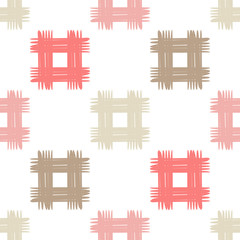 Seamless abstract geometric pattern. Texture patchwork. Embroidery. Mosaic texture. Brushwork. Hand hatching. Scribble texture. Textile rapport.