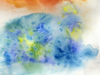 Blue and yellow watercolour texture