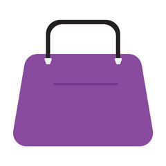 Women bag or purse illustration. Flat and solid color style. Vector Ilustration.