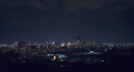 Fototapeta na wymiar 仙台市街地の夜景