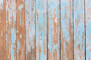 Fototapeta na wymiar Blue pastel colored wood background. Wooden scratched abstract background.