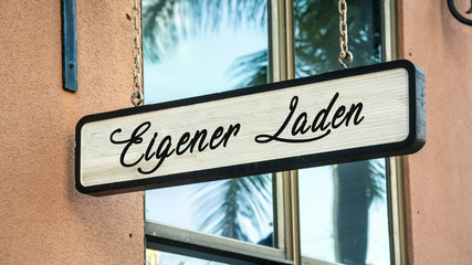 Obraz premium Schild 341 - Eigener Laden