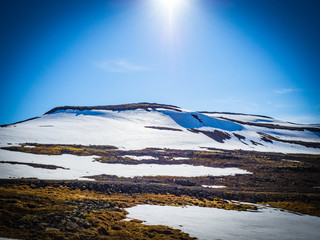 Mountain with snow in Iceland