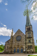 Fototapeta na wymiar View at the St.Paul church in Fredericton - Canada