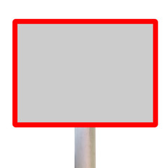 The road sign empty for your warning. You can put your text in the board.