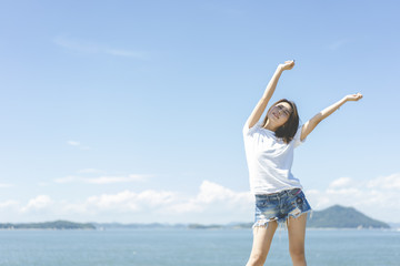 海の女性