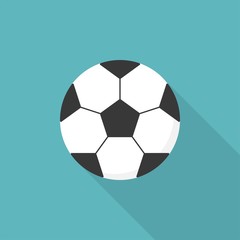 Football icon, flat design vector