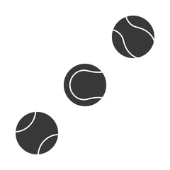Fototapeta premium Tennis ball icon, silhouette design