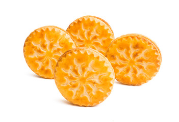 double biscuits with cream isolated