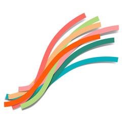 Fototapeta premium Abstract background with Colorful paper cut shapes on isolated white background. Vector design layout.
