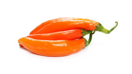 Spicy paprika, peppers isolated on white background