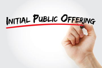 IPO - Initial Public Offering, acronym business concept background