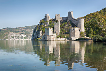 Old medieval The Golubac Fortress, Serbia in September 2009