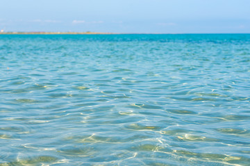 Caribbean turquoise water beach reflection aqua perspective background