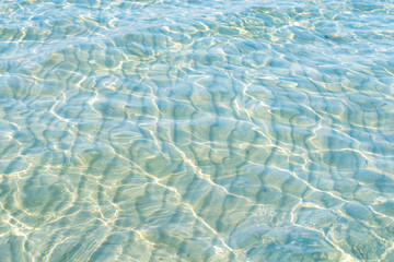 Caribbean turquoise water beach reflection aqua perspective background