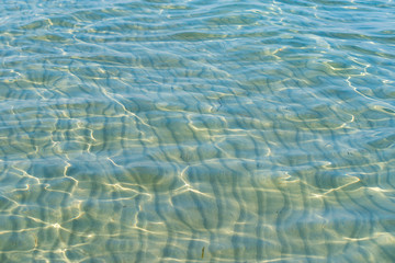 Caribbean turquoise water beach reflection aqua perspective background