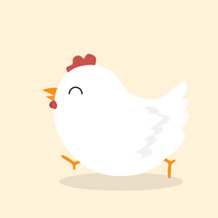 Cute chicken  animal vector
