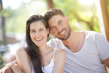 Portrait of 40-year-old couple on summer day