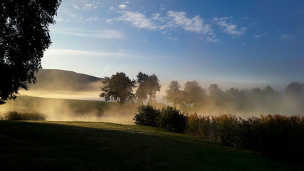 Morgennebel am Puschacher Teich