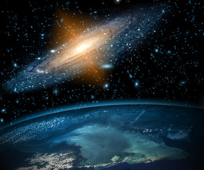 Obraz premium Earth from Space. Best Internet Concept of global business from concepts series. Elements of this image furnished by NASA. 3D illustration