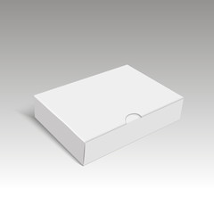 Blank of cardboard box packing for gift. Vector