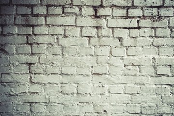 Old white brick wall texture