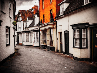 old cottages traditional english village