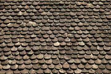 roof with vintage tiles