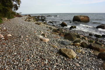 Ufer und Steiküste bei Sassnitz, Insel Rügen