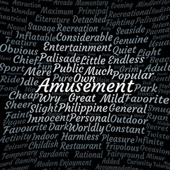 Amusement word cloud