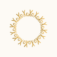 Golden XoXo frame
