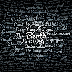 Fototapeta premium Berth word cloud