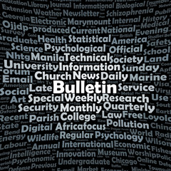 Fototapeta premium Bulletin word cloud