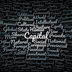 Fototapeta premium Capital word cloud